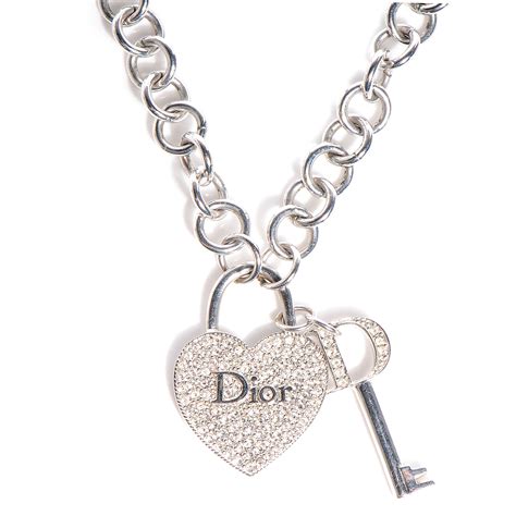 dior silver necklace|christian dior heart necklace.